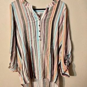 0X Striped Top NWT